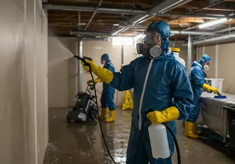 Basement Sanitization and Antimicrobial Treatment process in Chapmanville, WV