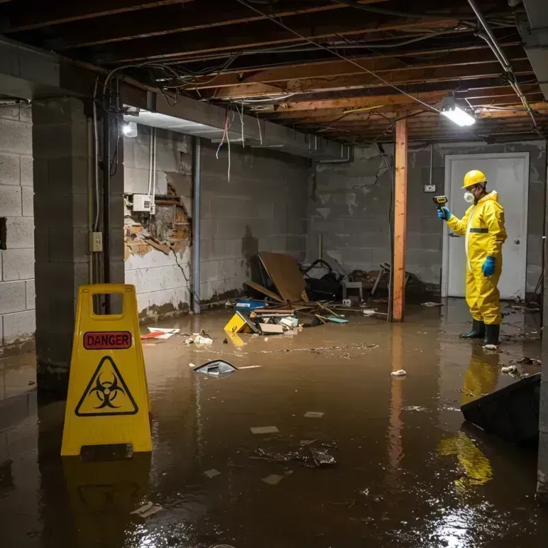 Flooded Basement Electrical Hazard in Chapmanville, WV Property