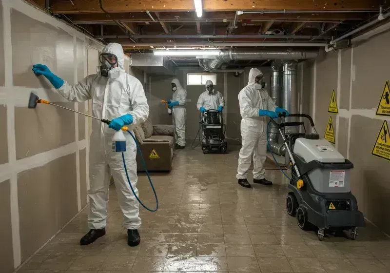 Basement Moisture Removal and Structural Drying process in Chapmanville, WV